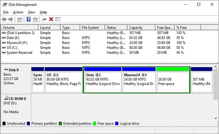 Extend Partition Wizard does not support to extend partition on a GPT Disk