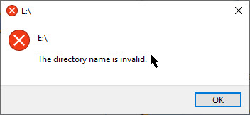 &quot;The directory name is invalid&quot; error popup-windows-error-2021-03-11_19-07-28.jpg