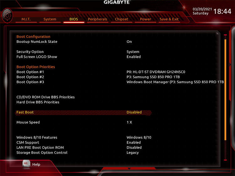 Reset BIOS so that it first checks CD/DVD drives, &amp; then boots normal-image.png