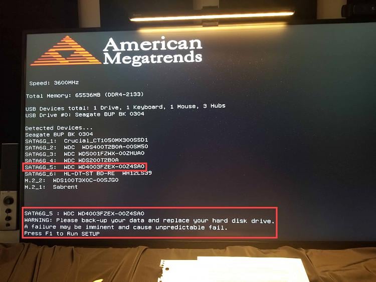 Unable to run Setup on American Megatrends BIOS