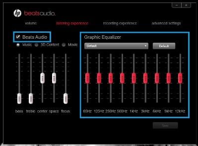 Controlador de audio hp