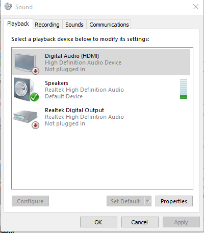 Calibre Pinpoint forbinde HDMI Audio no longer function post Windows 10 upgrade - Windows 10 Forums