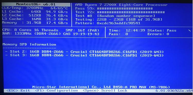 &quot;New&quot; PC crashes: No video signal,no Bluescreen, no Event Viewer entry-memtest86-__pass-2-.jpeg