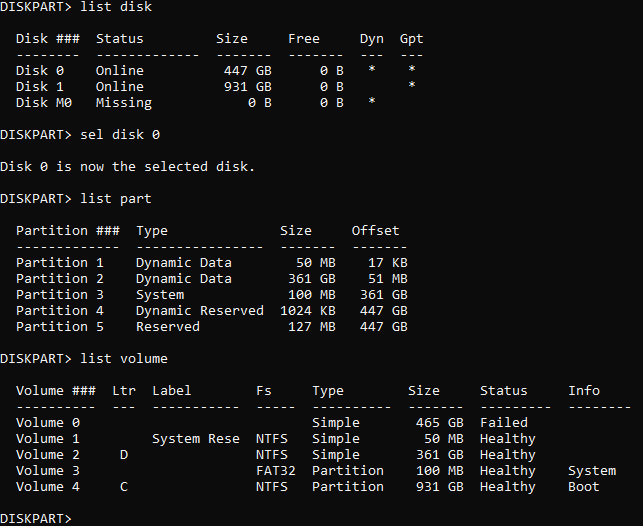 How do I format this dynamic disk? (or get rid of this parition)-diskpart.png