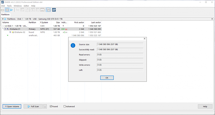 Samsung SSD 2.5 EVO 970 Raw Corruption from NTFS-5.png