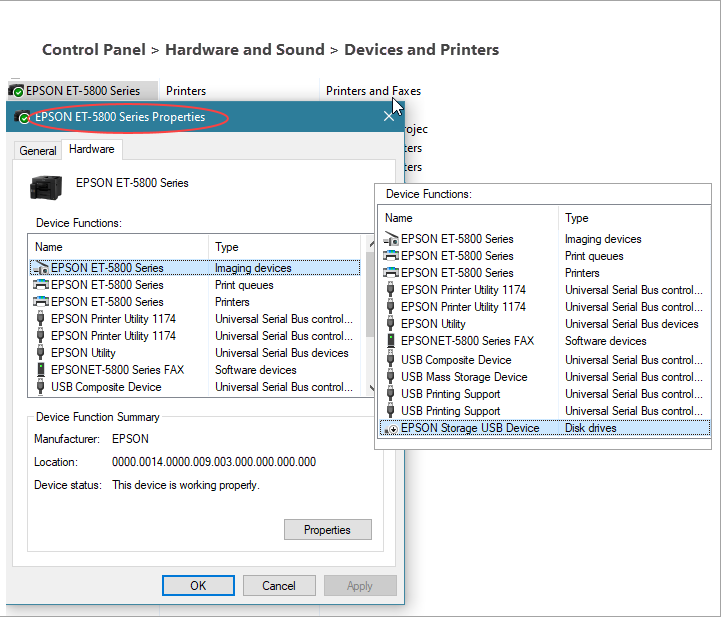 Epson printer showing up in device manament &gt; disk drives-snagit-30032023-130316.png