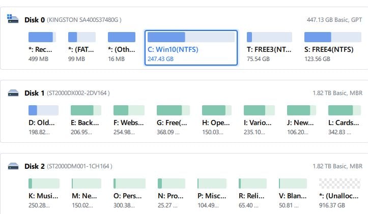 Windows Explorer showing double partitions since new drive installed.-disks.jpg