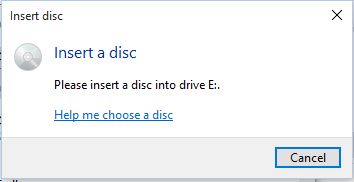 Dvd drive wont recognise disc, says please insert a disc into Drive E:-insert.jpg