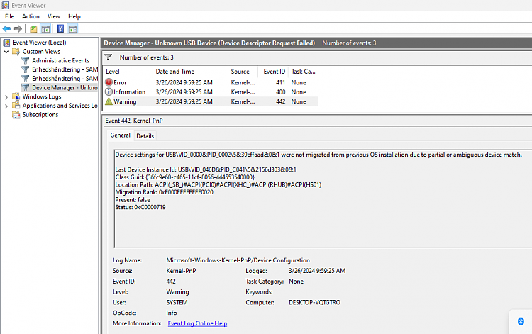 Troubleshoot USB error - External HDD works, suddenly throws error 43-2024-03-26-11_06_07-event-viewer.png