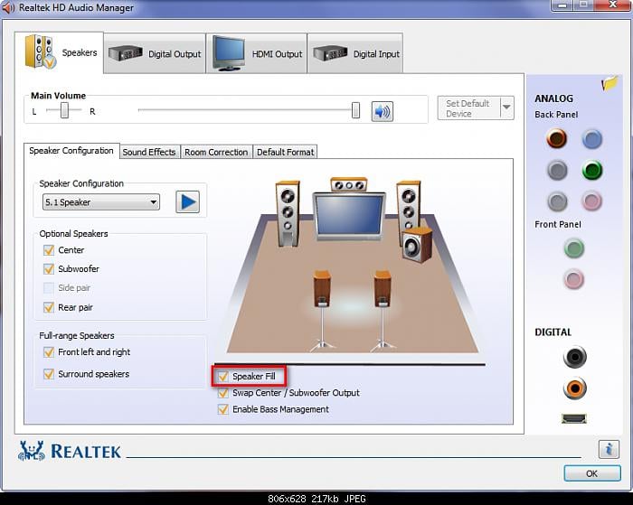 Realtek audio output