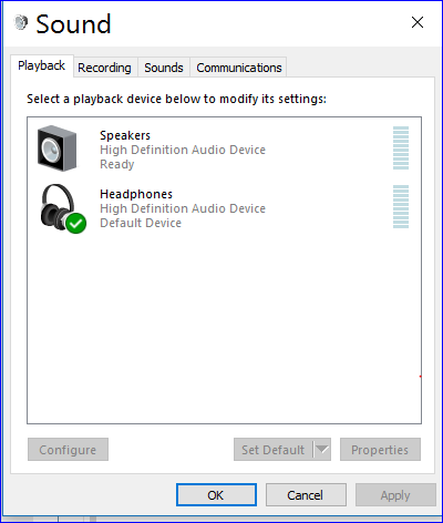 Sound does not transfer to the External Sound devices Automatically-help.png