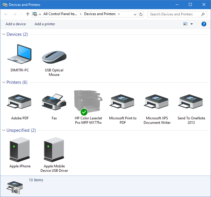iPhone shown as Unspecified in Devices and Printers-devicesandprinters.png
