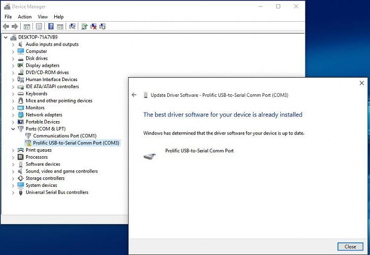 USB-Serial - Windows 10