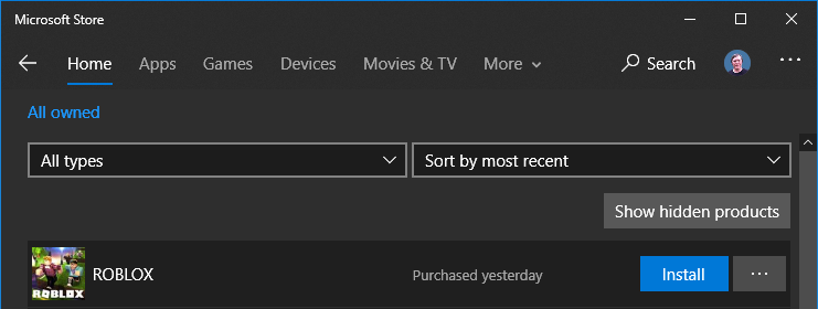 my roblox dosent have install button what happend - Microsoft Community