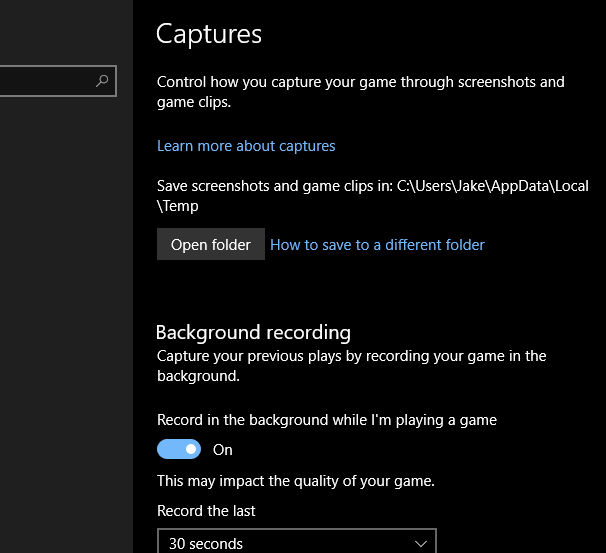 Unable to &quot;move&quot; Captures folder for Xbox Bar Captures-capture.png