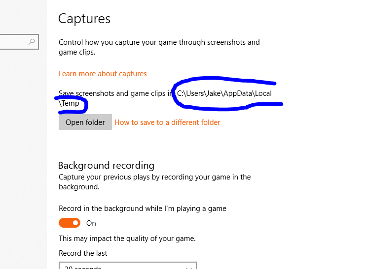 Unable to &quot;move&quot; Captures folder for Xbox Bar Captures-cap2.png