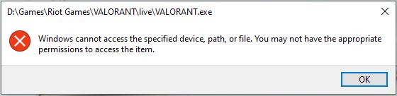 Valorant won't open, despite working before-error.jpg