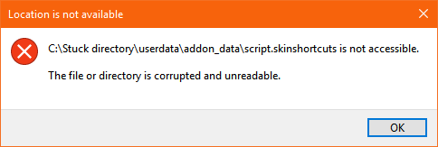 the file is corrupted and unreadable delete