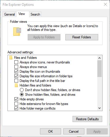 recycle bin wont empty-show-hidden.jpg