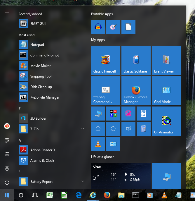 Start Menu default showing all apps Windows 10 Forums