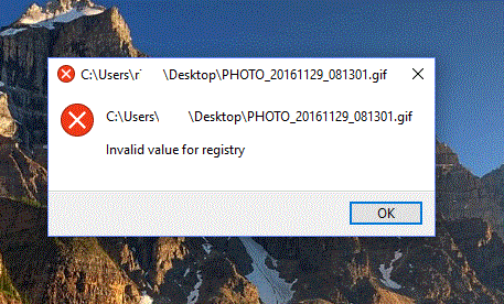 invalid value for registry jpg windows 10