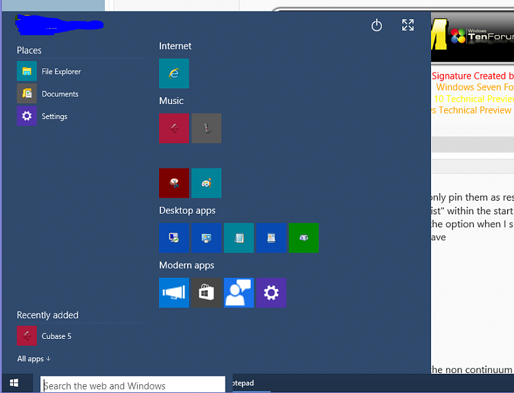 Only &quot;pin to start&quot; (as a tile) and not &quot;pin to start menu&quot;?-capture2.png