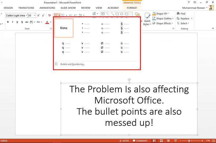 Symbols and bullets on my windows 10 do not appear correctly view IMGs-office-1.jpg