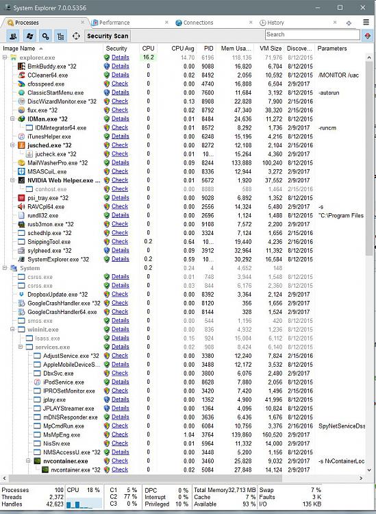 Desktop icons not responding on first click, opening other icons-system-explorer-explorer.exe-running-high.jpg