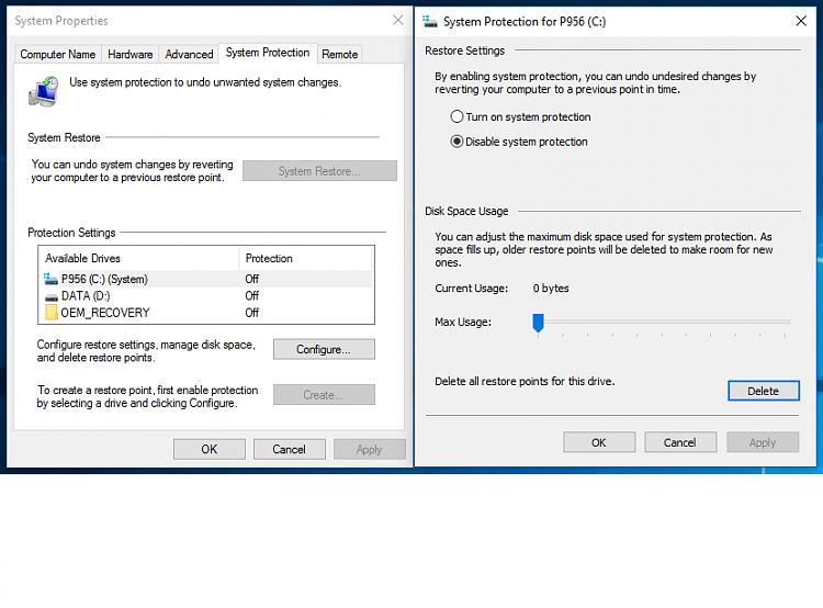 &quot;Shadow Copies of volume C: aborted&quot; (Event ID 36)...-sys_prot.png