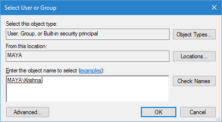 Request advice in fixing a security error in Windows 10 .-windowsapps-folder-enter-username.png