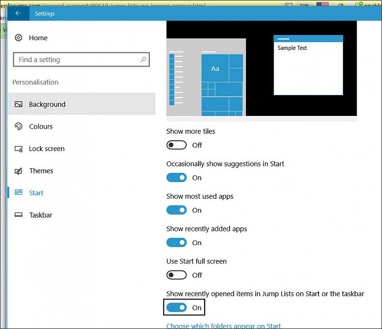Jump Lists No Longer Appear Solved Windows 10 Forums