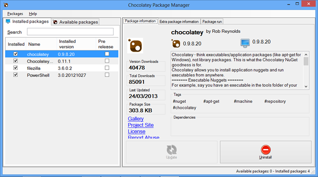Decent Software Package manager-chocolatey-gui.png