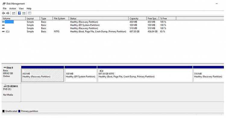 Command line to remove contents from an EFI partition-disk-management-after-bios-sanitization-legacy-uefi-change-before-attempted-upgr.png