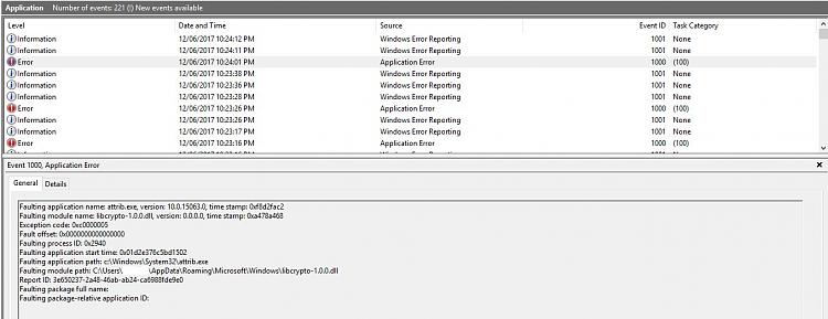 Event 1000 Application Error Faulting Application Name: attrib.exe-2017_06_12_22_28_53_event_viewer.jpg