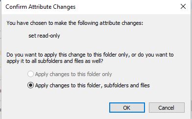 I have the read only issue on a new install of windows 10-areyousure.jpg
