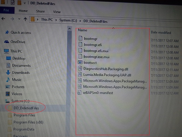 files getting deleted automatically windows 10 after restart
