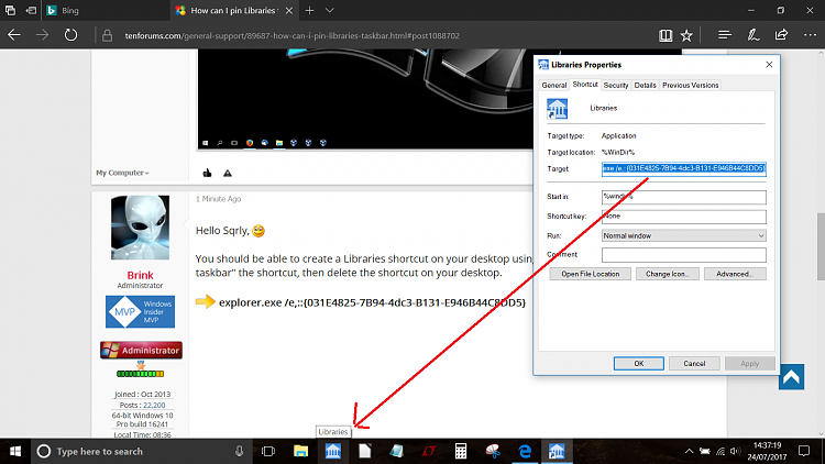 How can I pin Libraries to the Taskbar?-untitled.png
