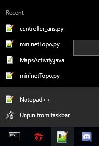 Context menu of Recent item of pinned taskbar missing-1.jpg