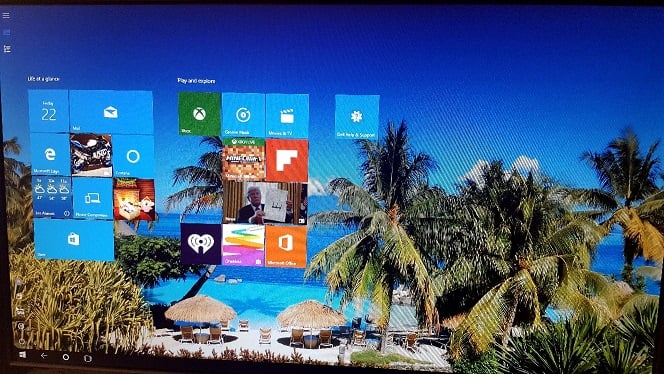 Windows 10 First Screen