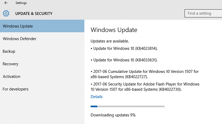 Trainwreck of errors related to seemingly-normal Win10 updates - help!-1507-updating.png