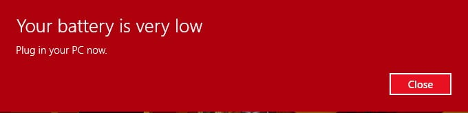 windows 10 battery warning