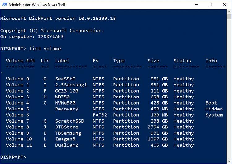 Can you open Elevated Command Prompt from Command Prompt?-diskpart-listvolume.jpg