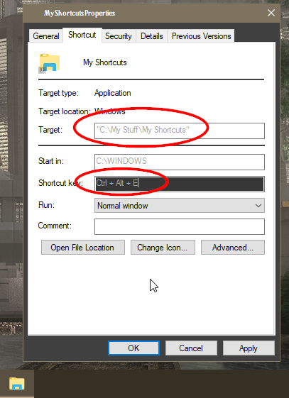 When Windows+E, how to get Windows Explorer to open where I want?-000083.png