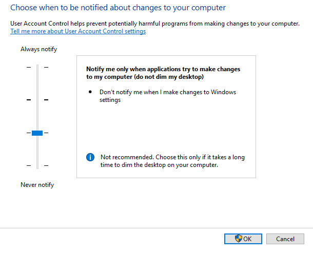 user account dialog always minimized on one system-uac-second-lowest-setting.png