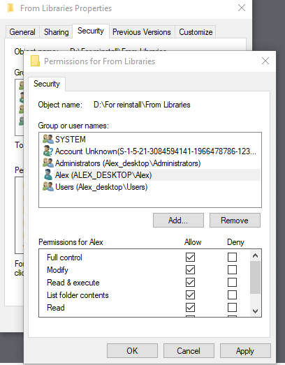 Can change permissions of whole folders, have to do it file by file-bda4094da9ea0ed1b7f5f90eefa19cbd.png