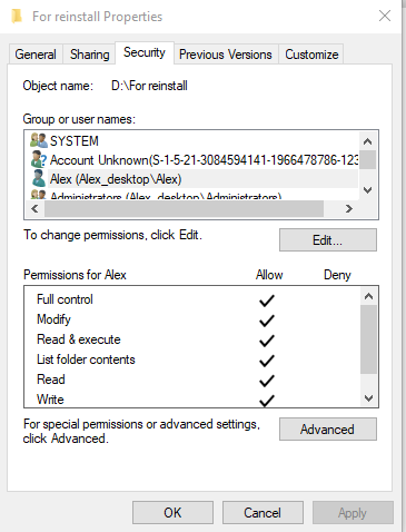 Can change permissions of whole folders, have to do it file by file-e34d6f5ec0b502df92ed9a144bf9fb68.png