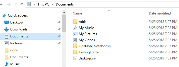Contents of folder included in Documents Library not Displayed-documents-under-quick-access.png