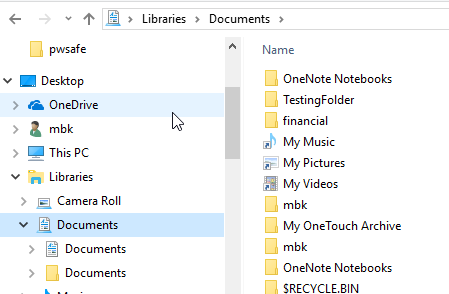 Contents of folder included in Documents Library not Displayed-documents-under-libraries.png