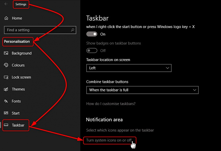 language not showing in taskbar windows 10