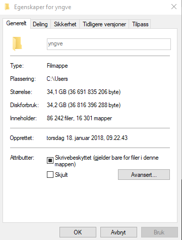 Windows 10 folder shows as 34,1 Gb but does not contain that amount-30gb.png